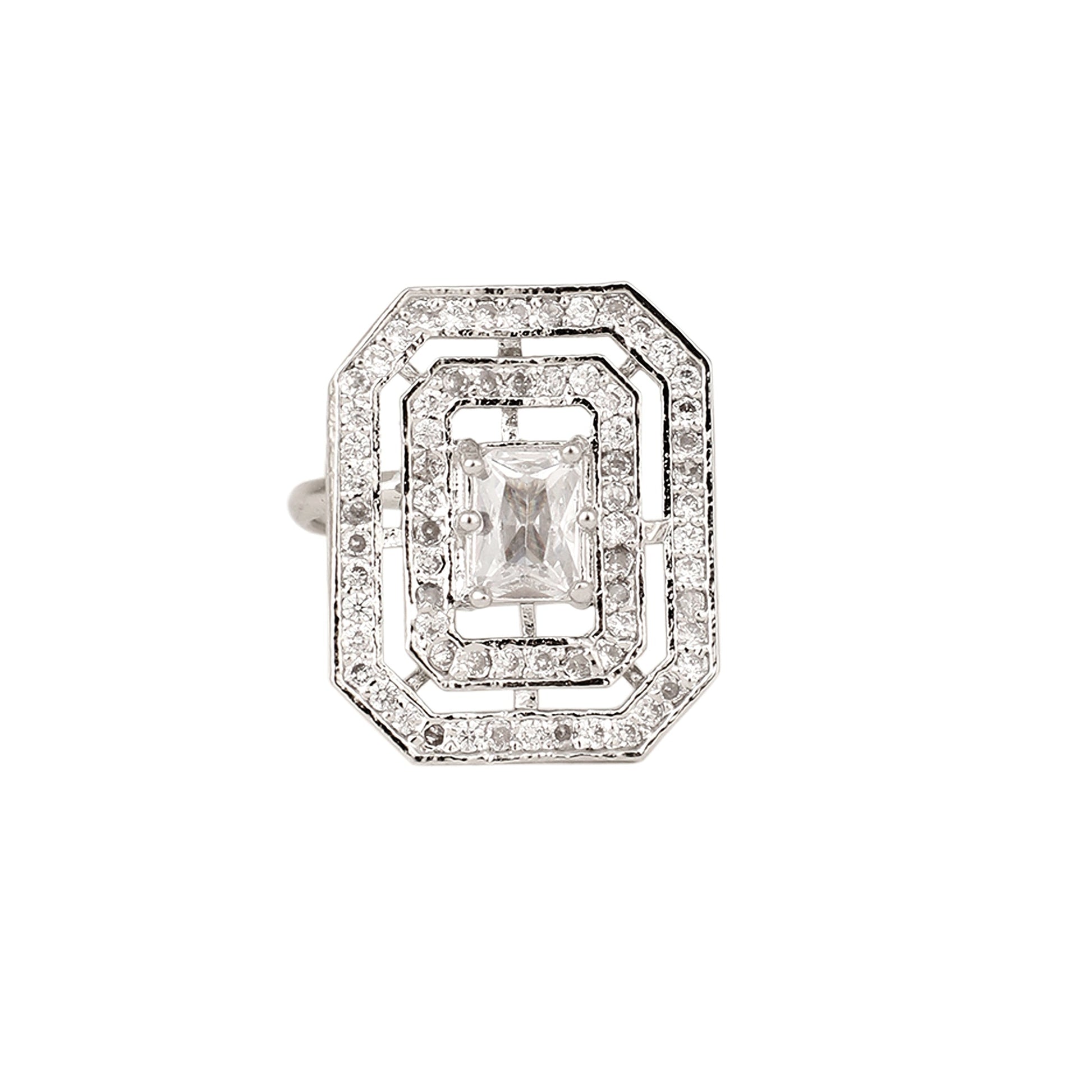 Opal Touch - Rohdium Essence Brass Ring -