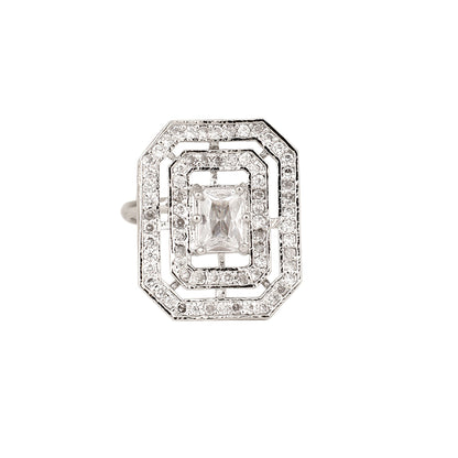 Opal Touch - Rohdium Essence Brass Ring -