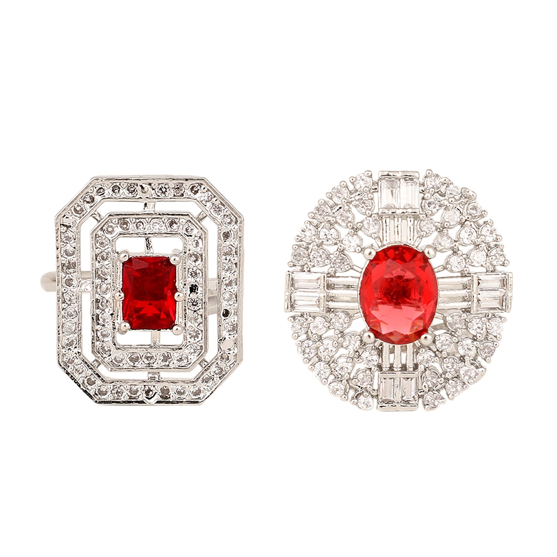 Opal Touch - Rohdium Essence Brass Ring -