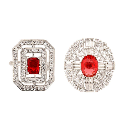 Opal Touch - Rohdium Essence Brass Ring -