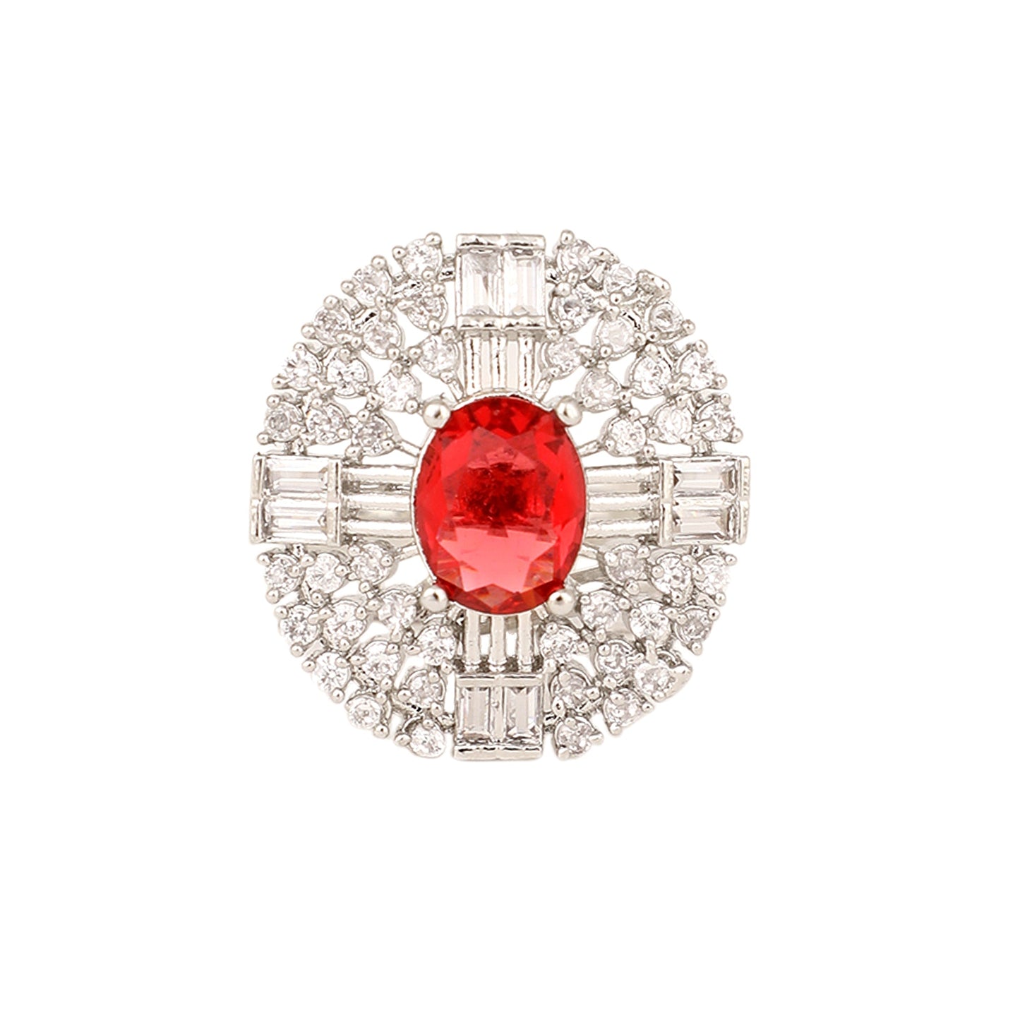 Opal Touch - Rohdium Essence Brass Ring -