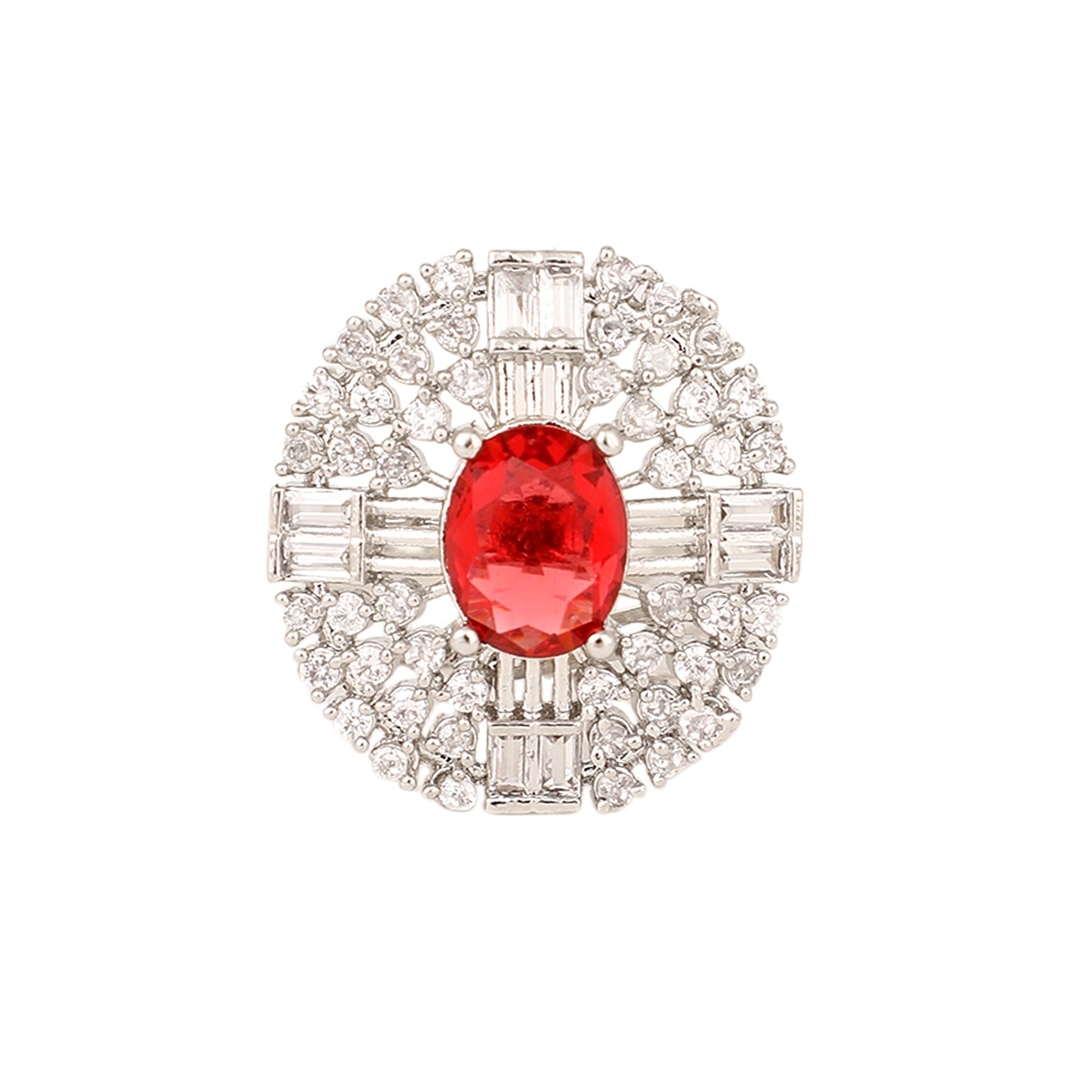 Opal Touch - Rohdium Essence Brass Ring -