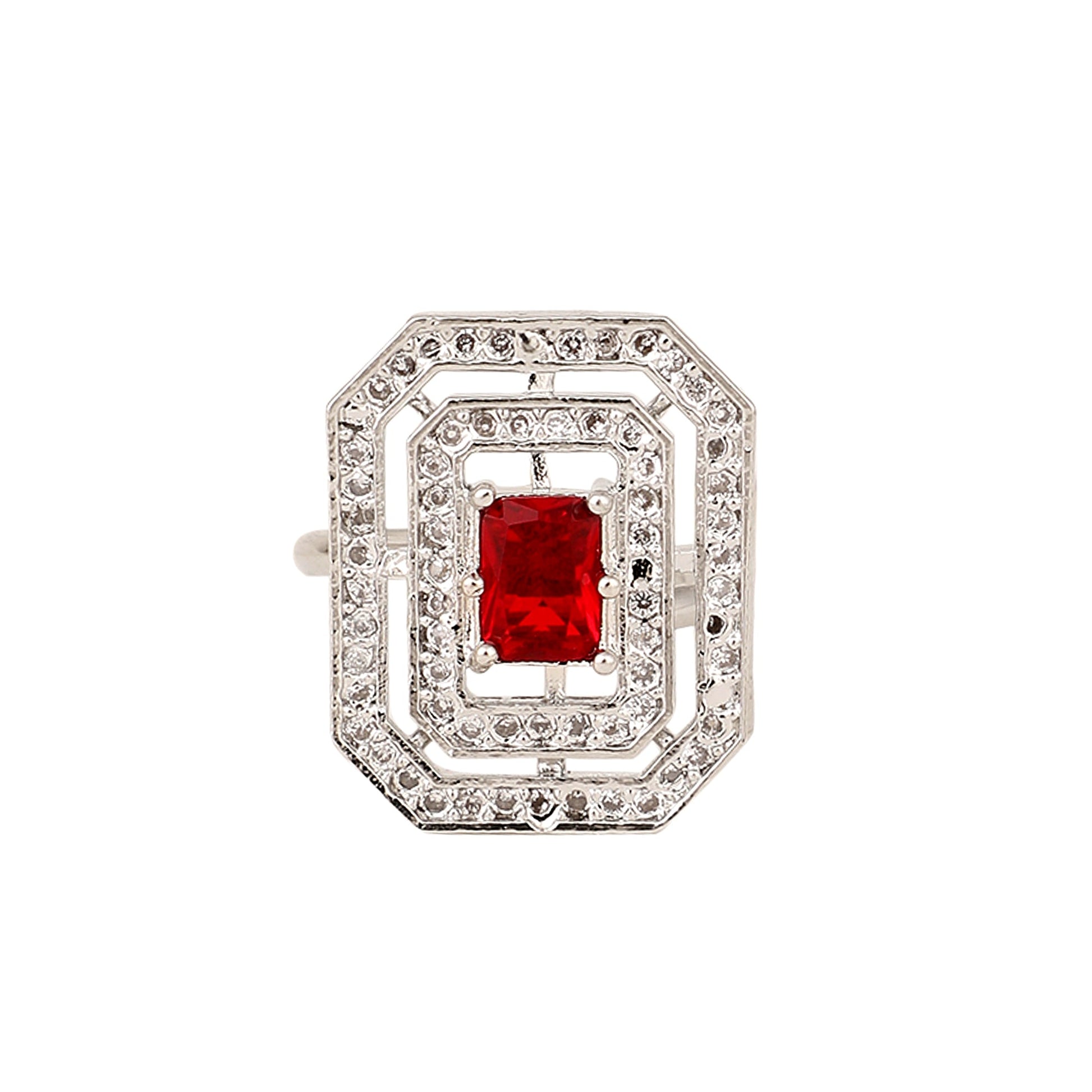 Opal Touch - Rohdium Essence Brass Ring -