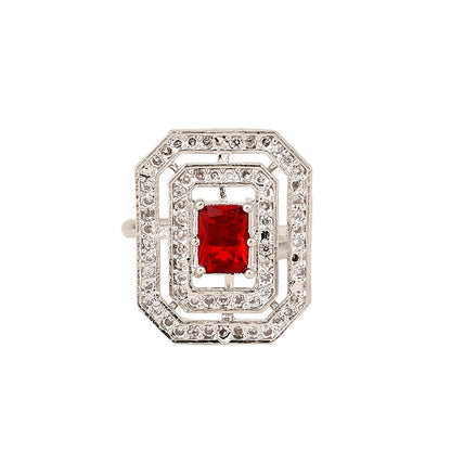 Opal Touch - Rohdium Essence Brass Ring -