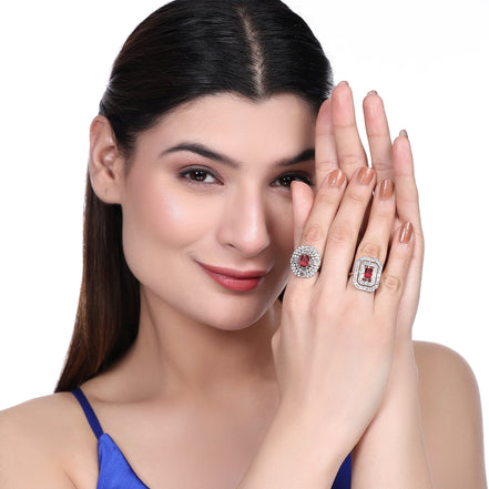 Opal Touch - Rohdium Essence Brass Ring -