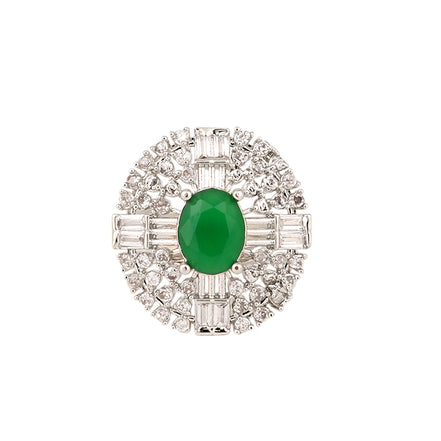 Opal Touch - Rohdium Essence Brass Ring -