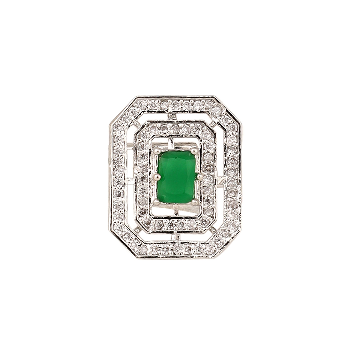 Opal Touch - Rohdium Essence Brass Ring -