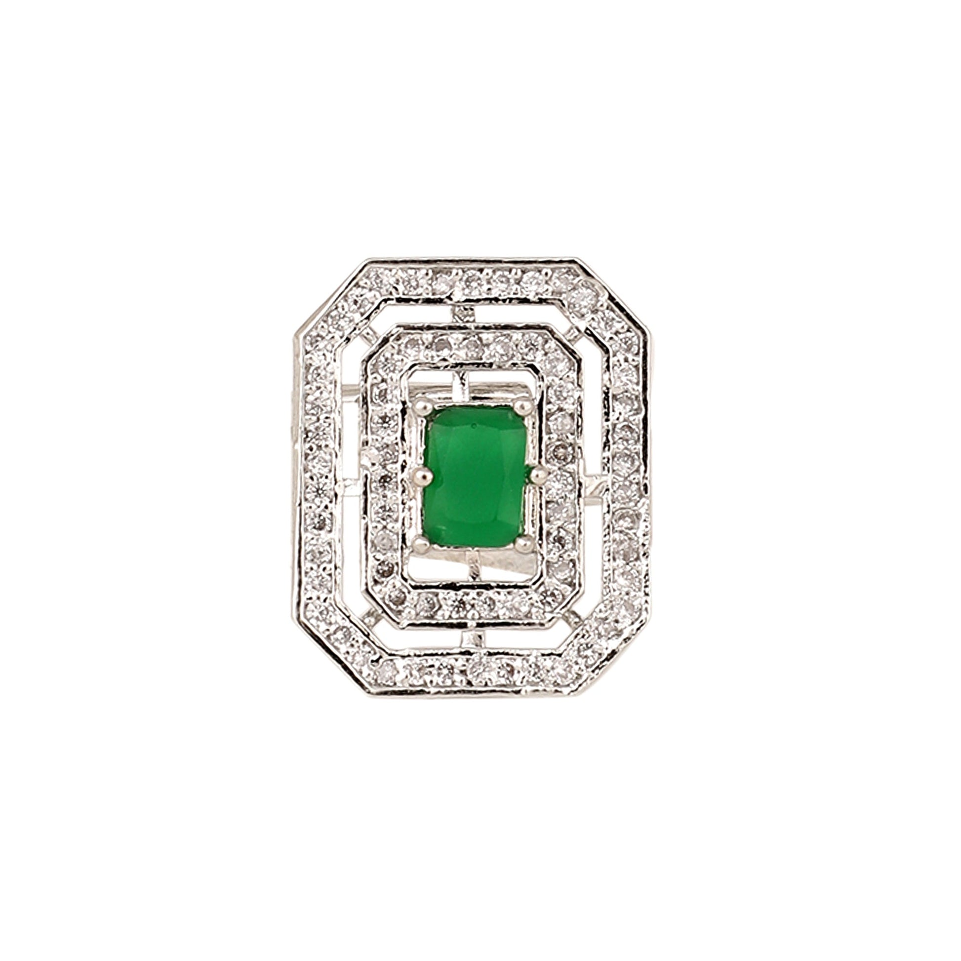 Opal Touch - Rohdium Essence Brass Ring -