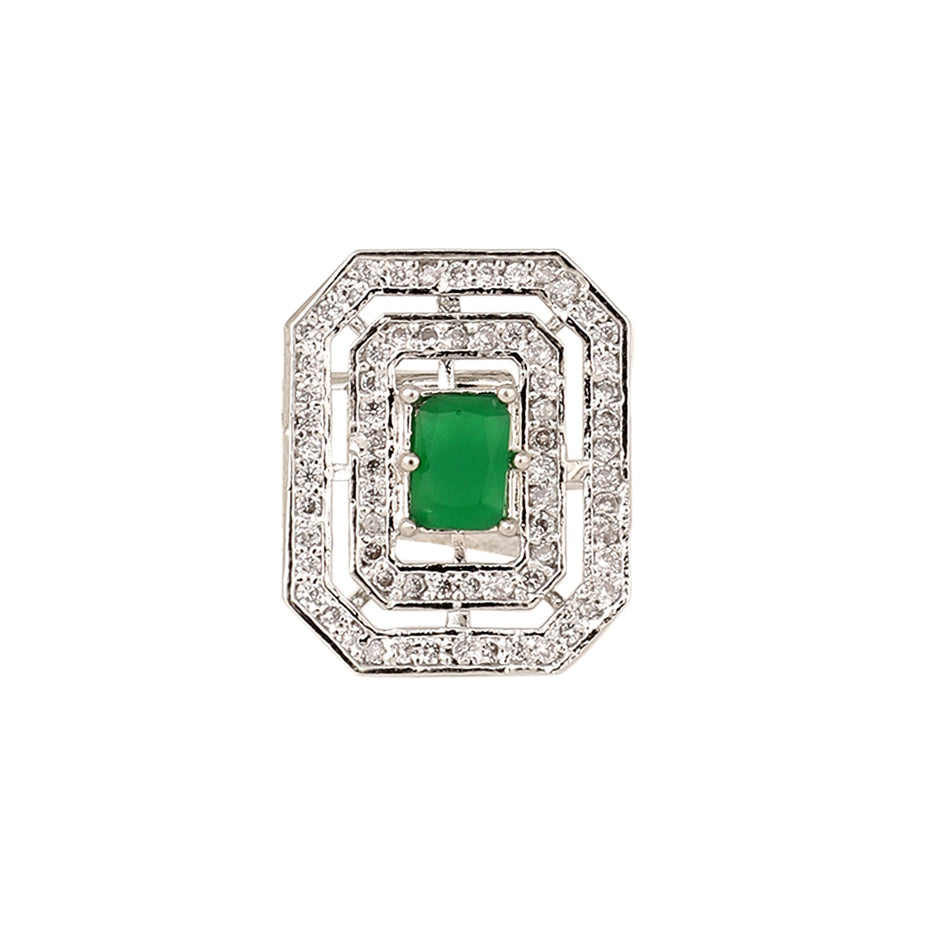 Opal Touch - Rohdium Essence Brass Ring -