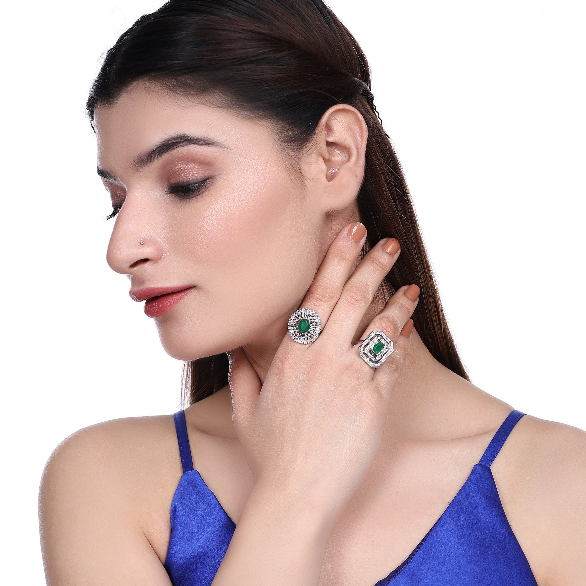 Opal Touch - Rohdium Essence Brass Ring -