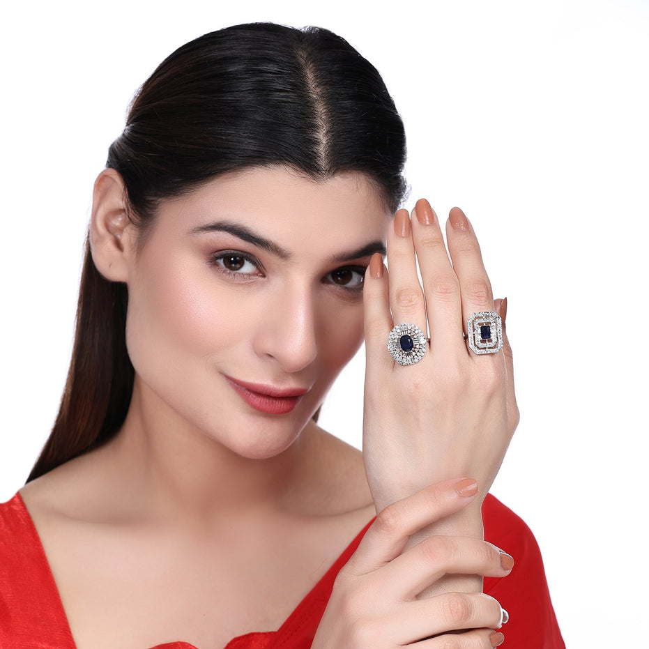 Opal Touch - Rohdium Essence Brass Ring -