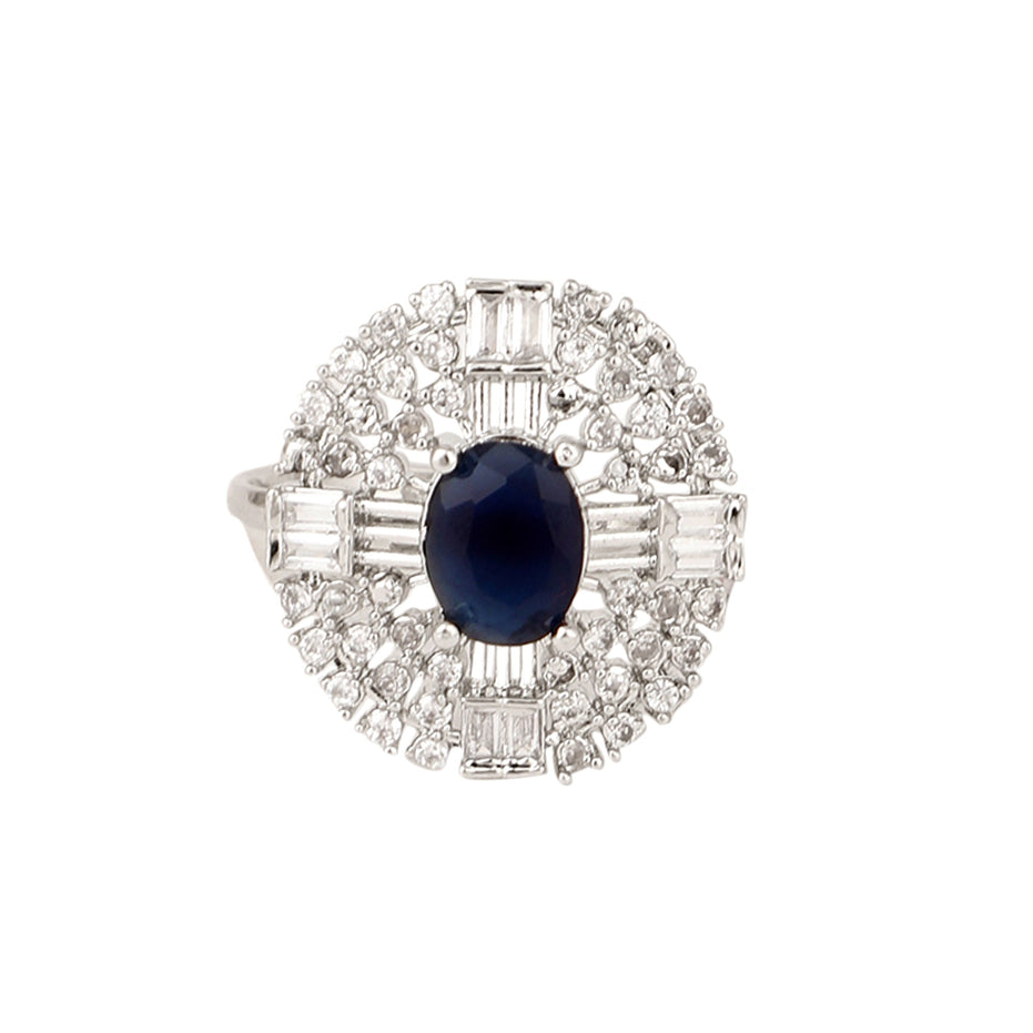 Opal Touch - Rohdium Essence Brass Ring -
