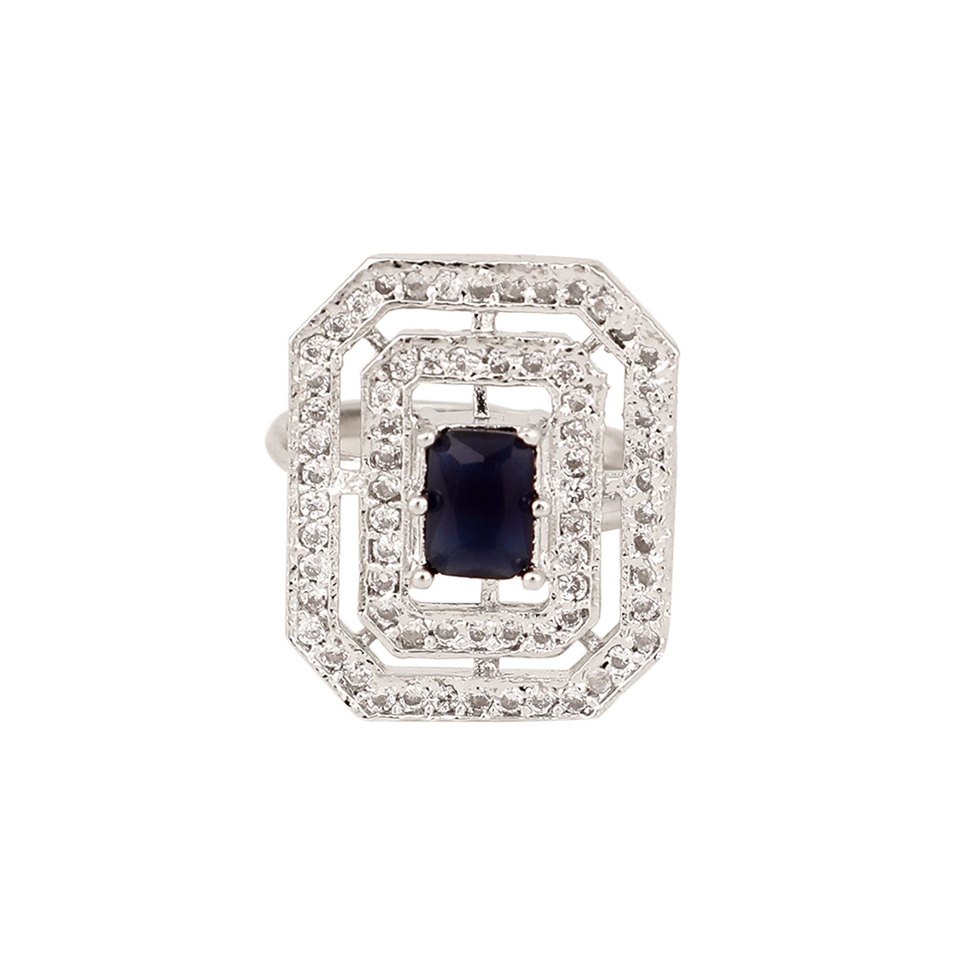 Opal Touch - Rohdium Essence Brass Ring -