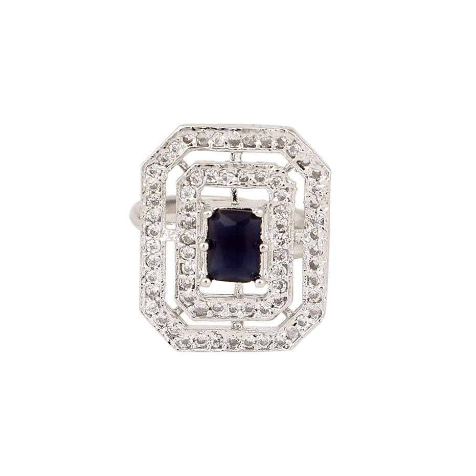 Opal Touch - Rohdium Essence Brass Ring -