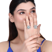 Opal Touch - Rohdium Essence Brass Ring -