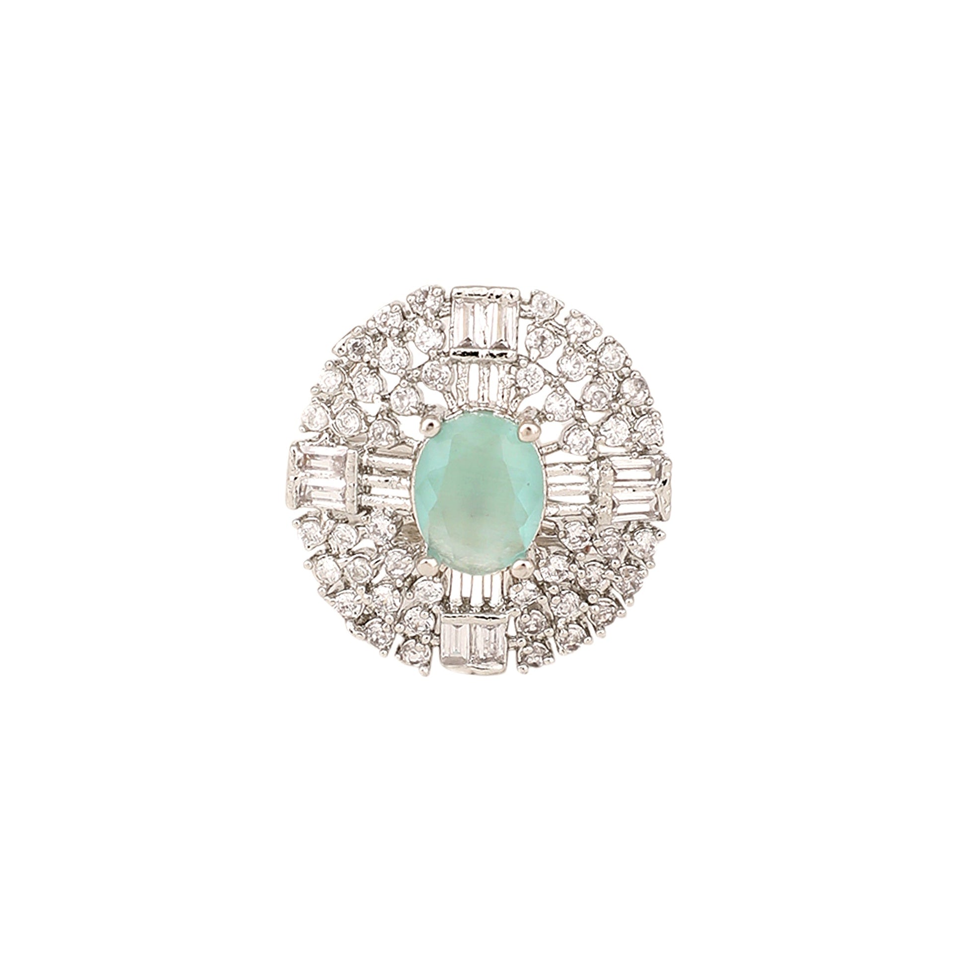 Opal Touch - Rohdium Essence Brass Ring -