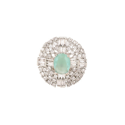 Opal Touch - Rohdium Essence Brass Ring -