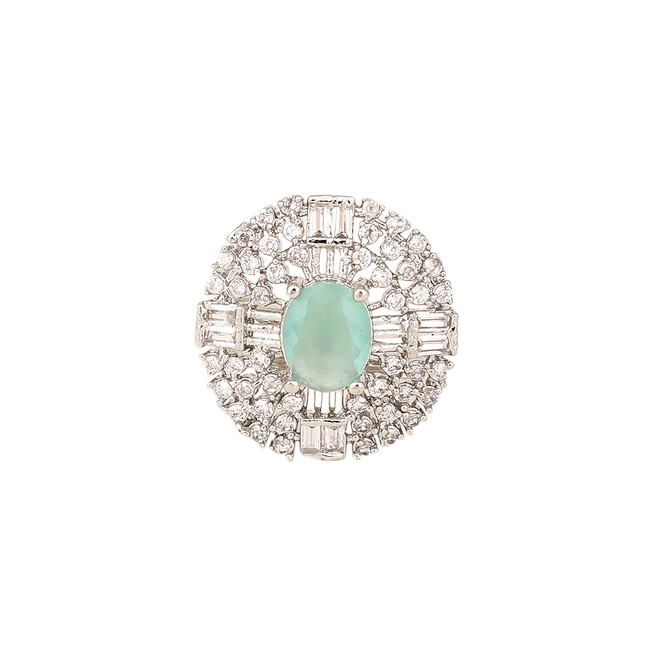 Opal Touch - Rohdium Essence Brass Ring -