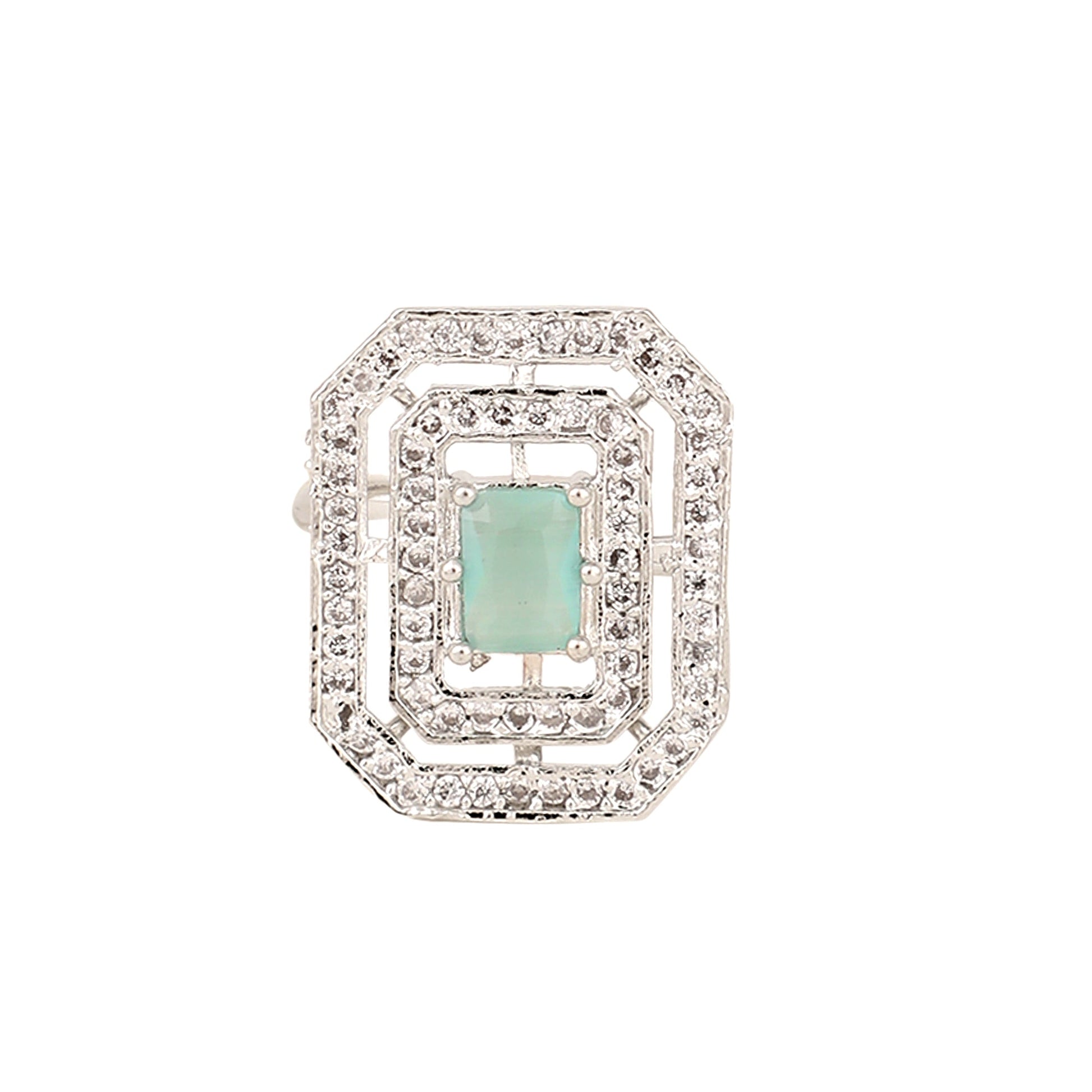 Opal Touch - Rohdium Essence Brass Ring -