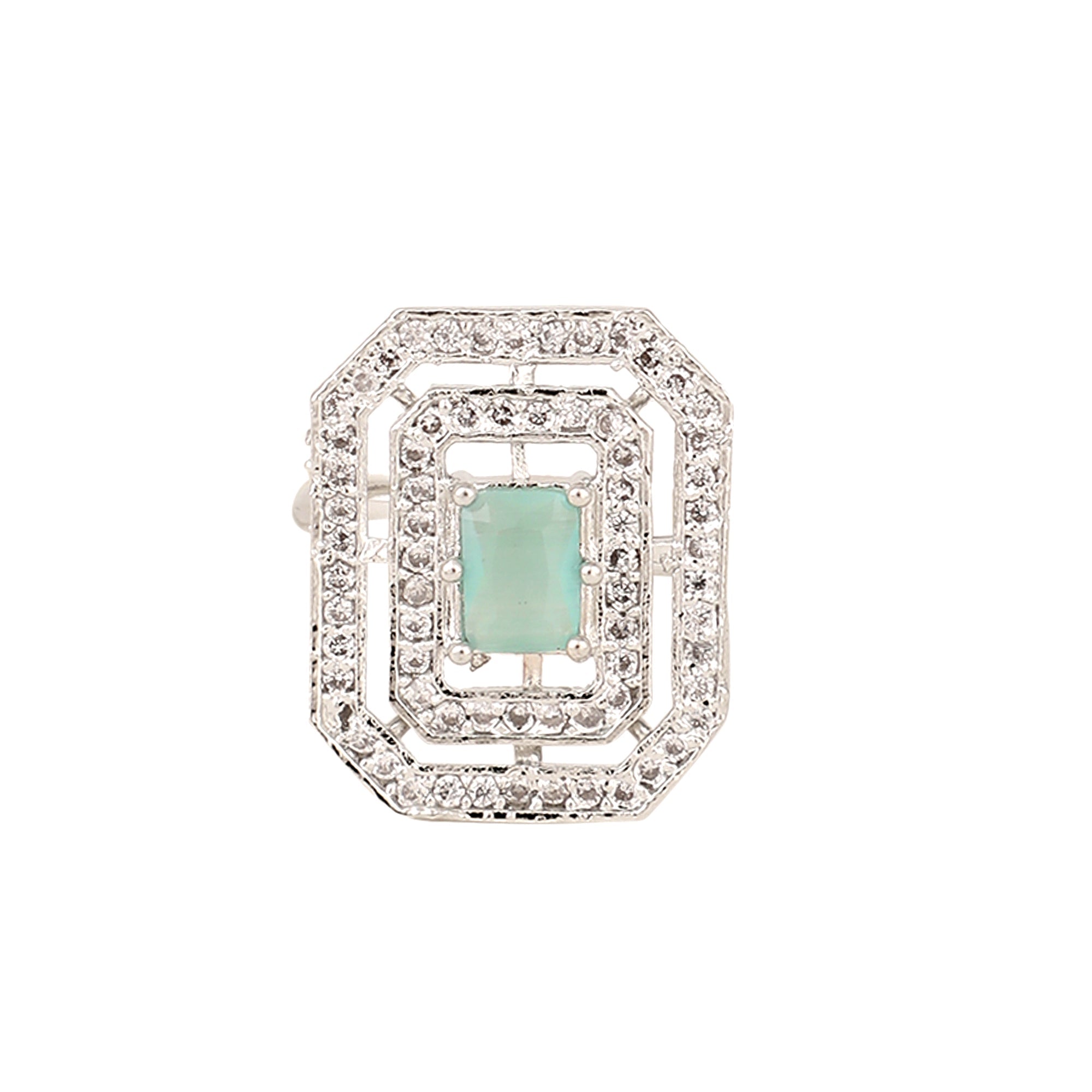 Opal Touch - Rohdium Essence Brass Ring -