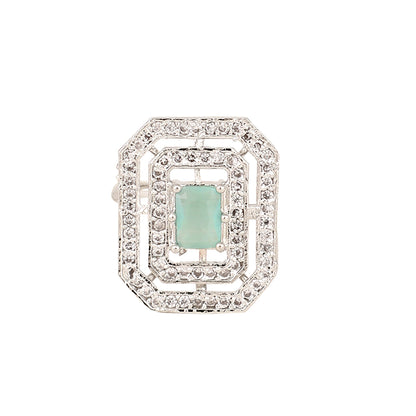 Opal Touch - Rohdium Essence Brass Ring -