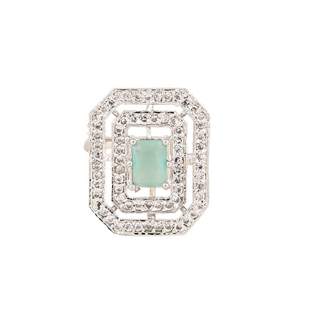 Opal Touch - Rohdium Essence Brass Ring -