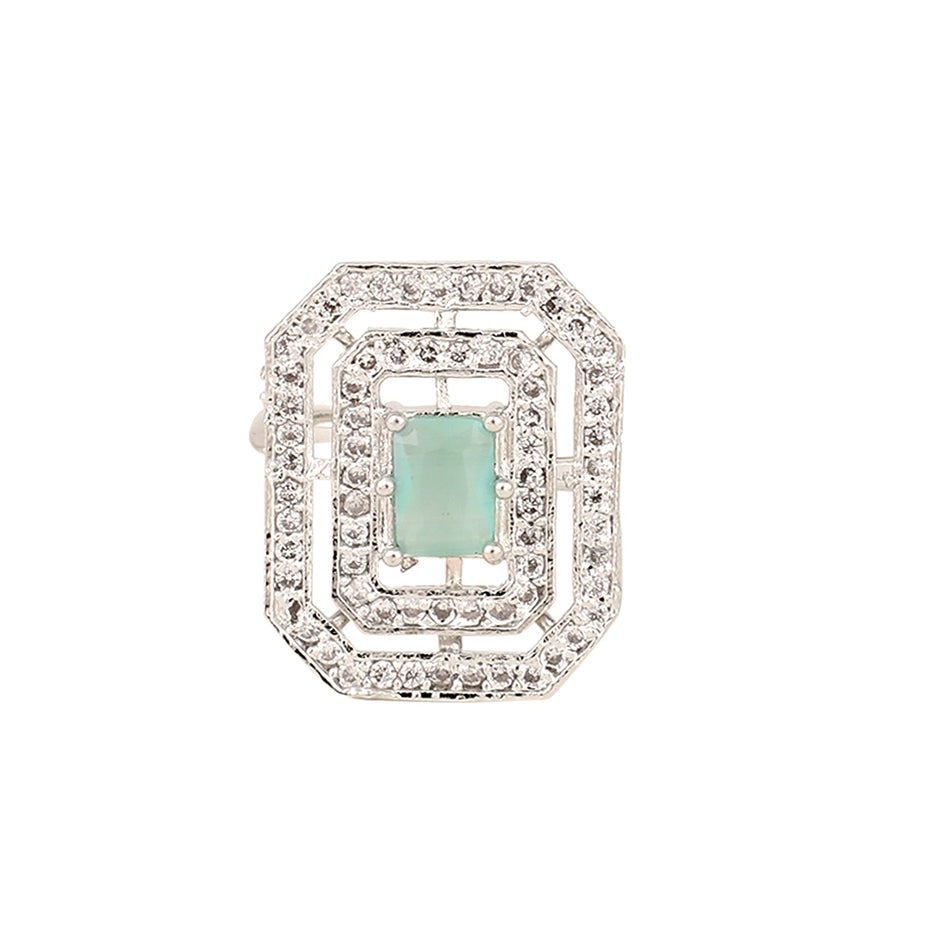 Opal Touch - Rohdium Essence Brass Ring -