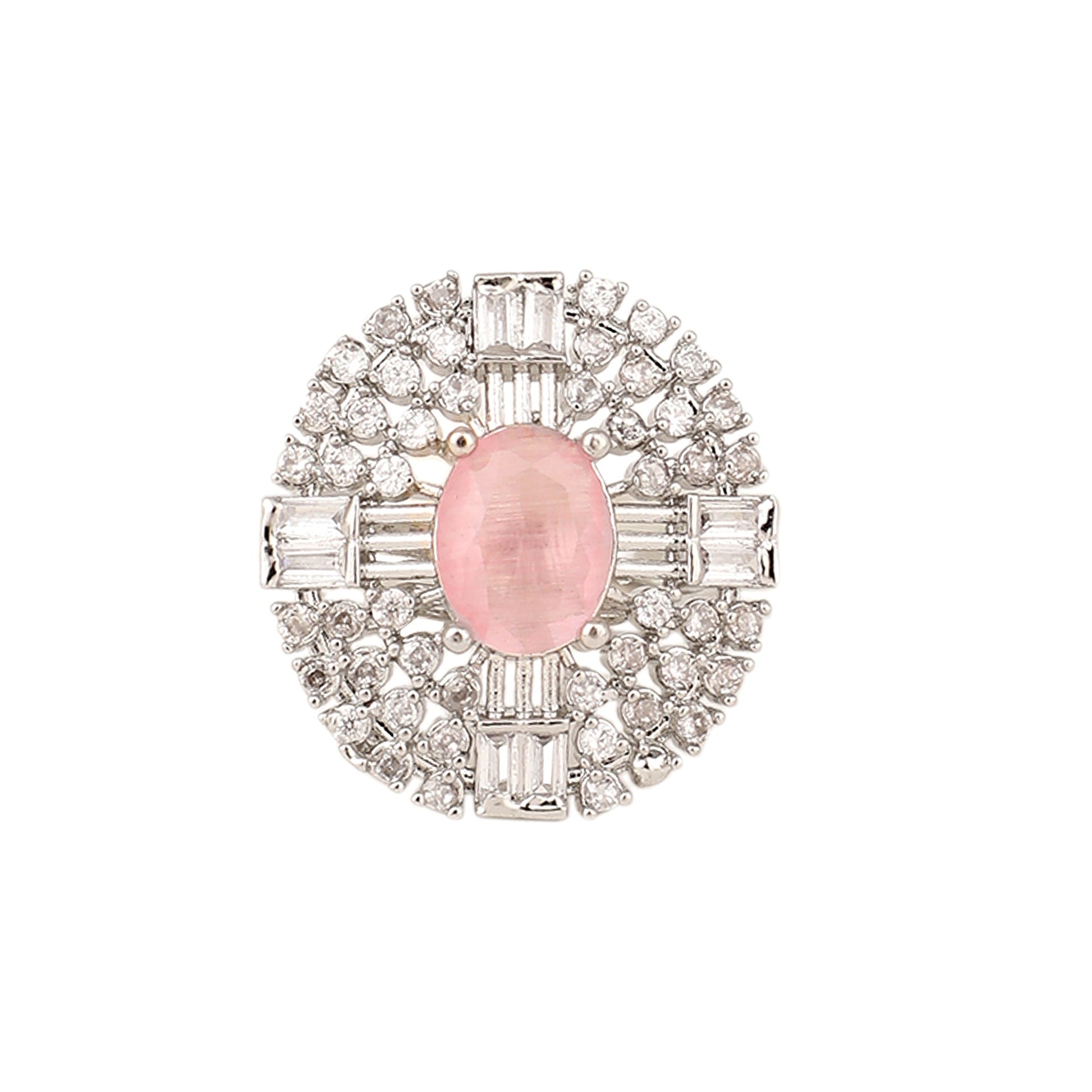 Opal Touch - Rohdium Essence Brass Ring -