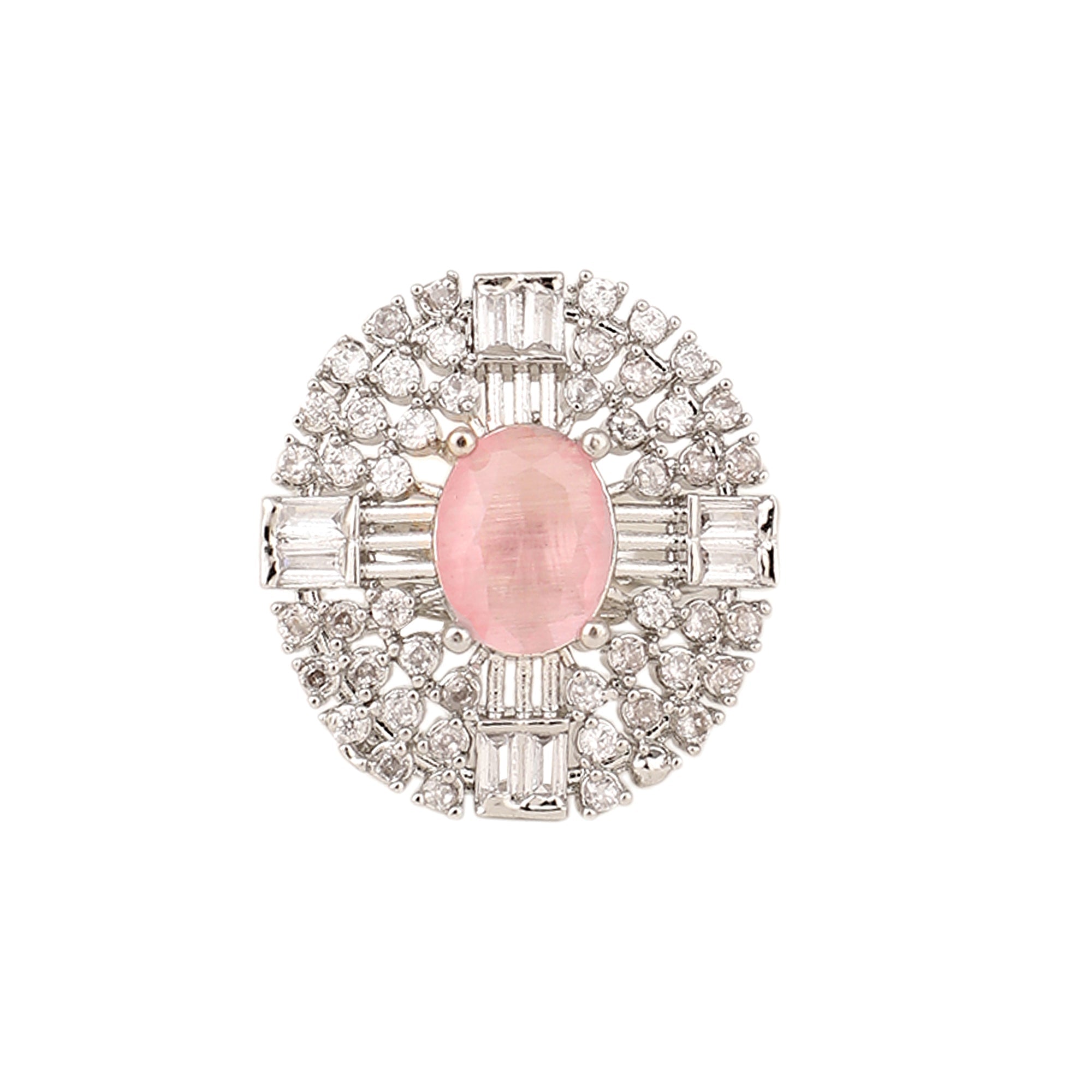 Opal Touch - Rohdium Essence Brass Ring -
