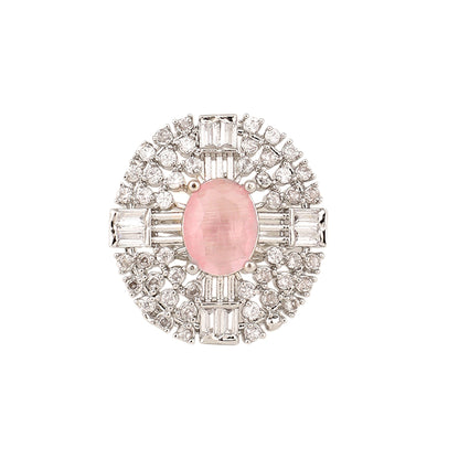 Opal Touch - Rohdium Essence Brass Ring -