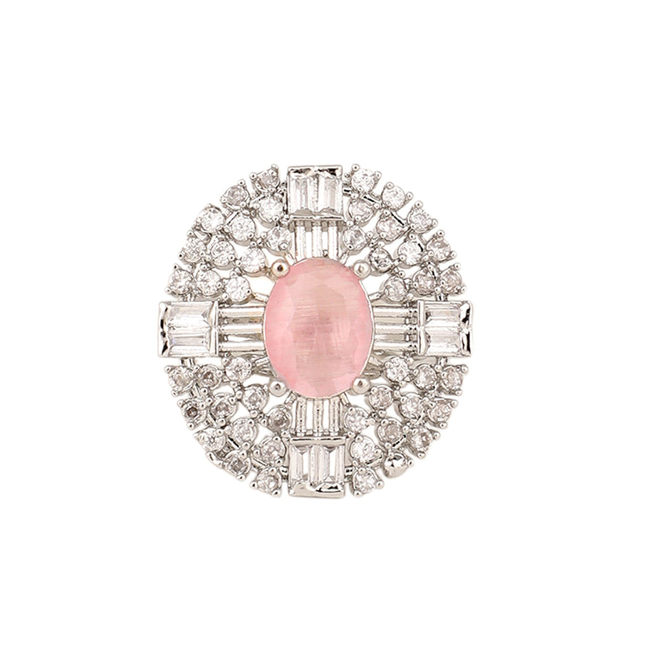 Opal Touch - Rohdium Essence Brass Ring -