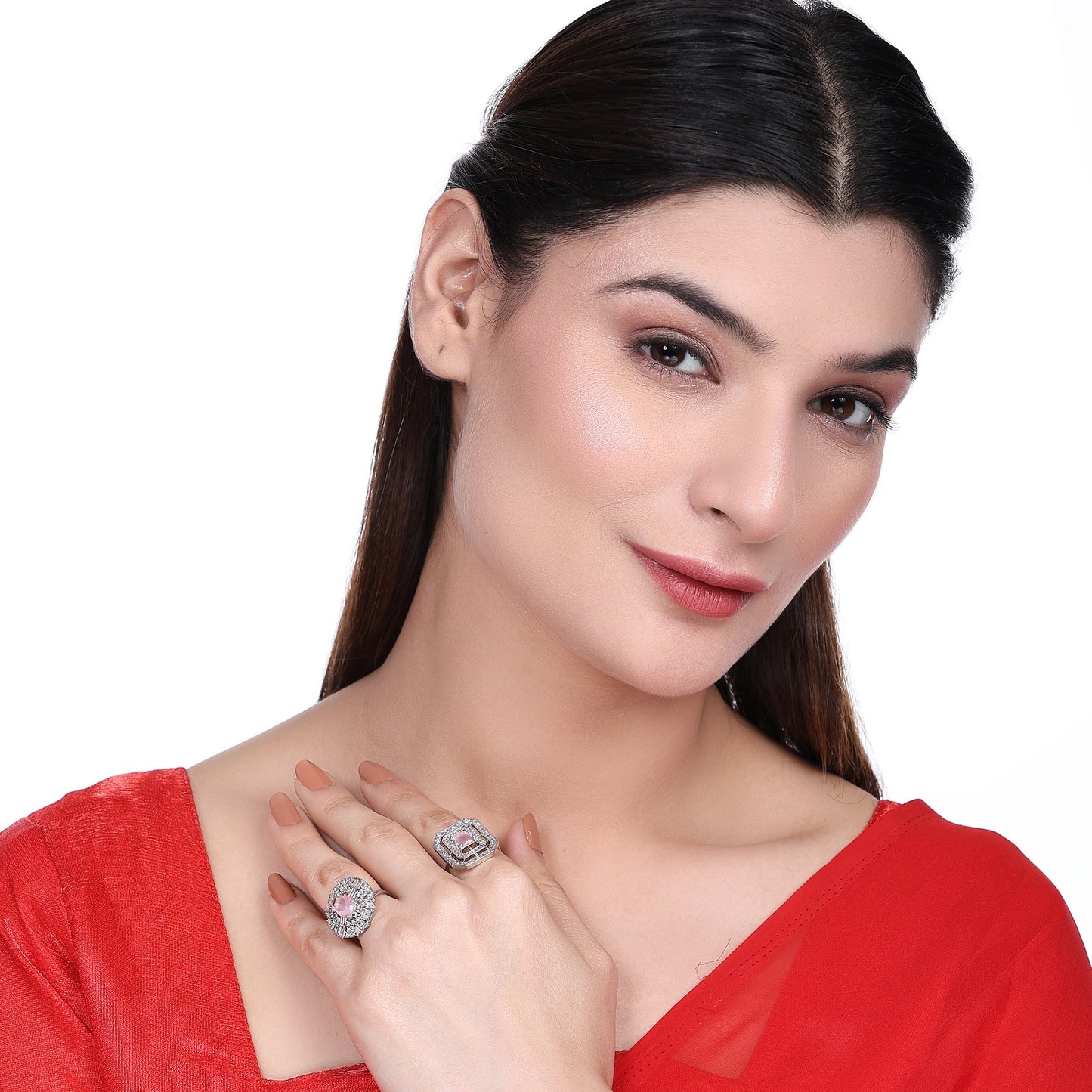 Opal Touch - Rohdium Essence Brass Ring -