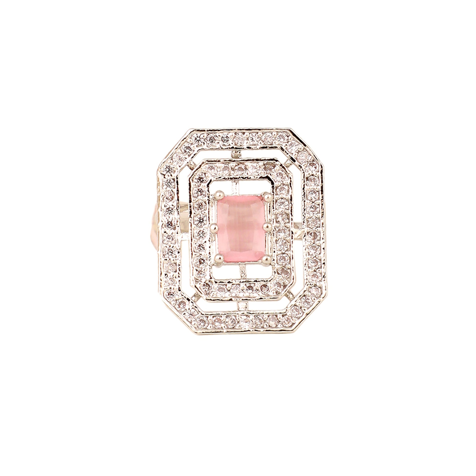 Opal Touch - Rohdium Essence Brass Ring -