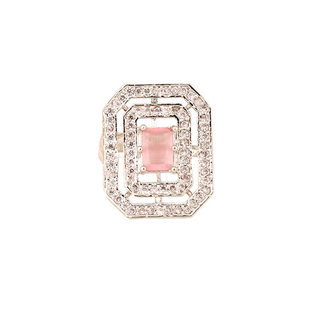 Opal Touch - Rohdium Essence Brass Ring -