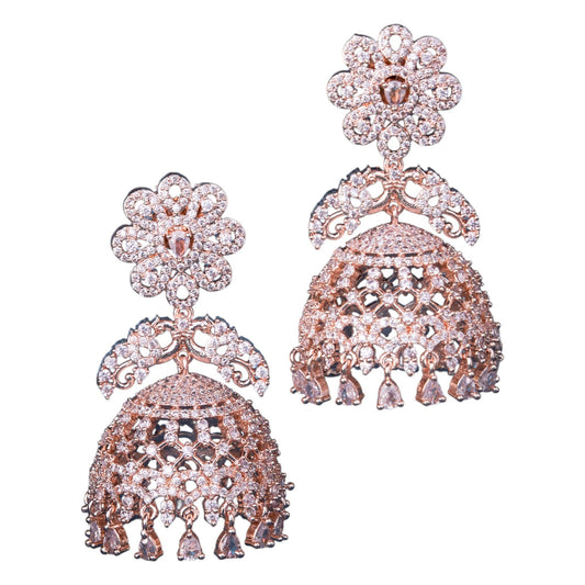 Opal Touch - Rose Flower Jhumka - Jhumka