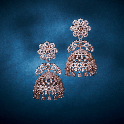 Opal Touch - Rose Flower Jhumka - Jhumka