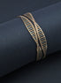Bangles - Rose Gold and Silver Plated Bangles with Elegant Detailing - Opal Touch