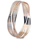 Bangles - Rose Gold and Silver Plated Bangles with Elegant Detailing - Opal Touch