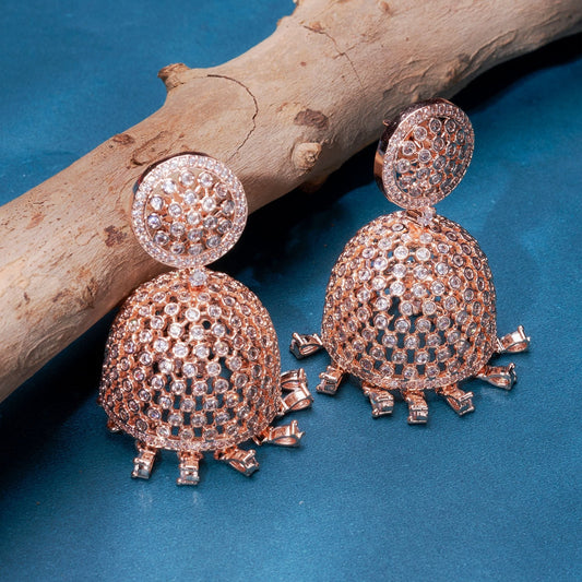 Opal Touch - Rose Gold Bliss Jhumka - Jhumka
