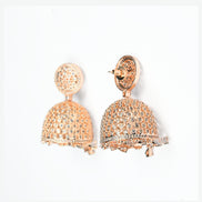 Rose Gold Bliss Jhumka - Opal Touch