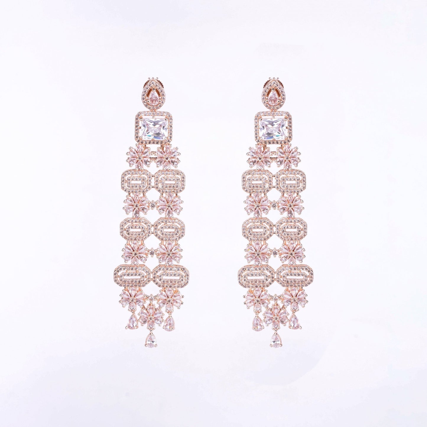 Opal Touch - Rose Gold Delight Studs - Earrings