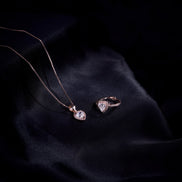 Opal Touch - Rose Gold Elegance Locket and Ring Combo - Combo