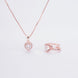 Rose Gold Elegance Locket and Ring Combo - Opal Touch