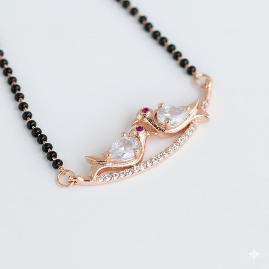 Rose Gold Embrace Mangalsutra - Opal Touch