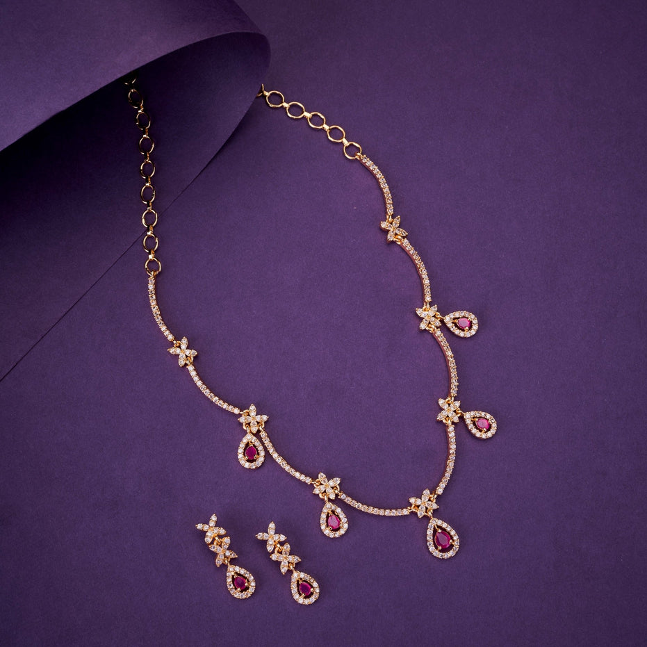 Opal Touch - Rose Gold Fire Necklace - Necklace