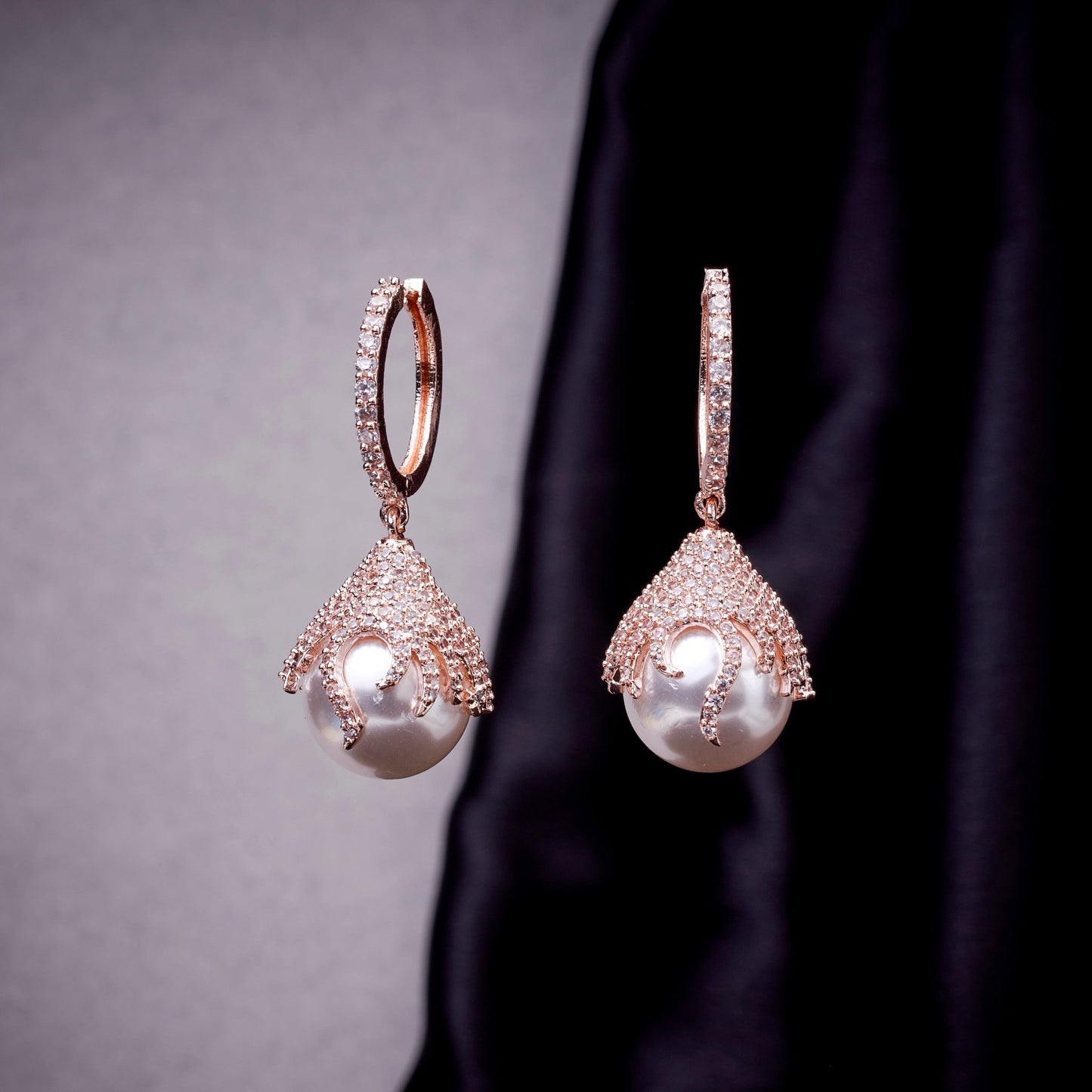 Opal Touch - Rose Gold Gleam Earrings - Earrings