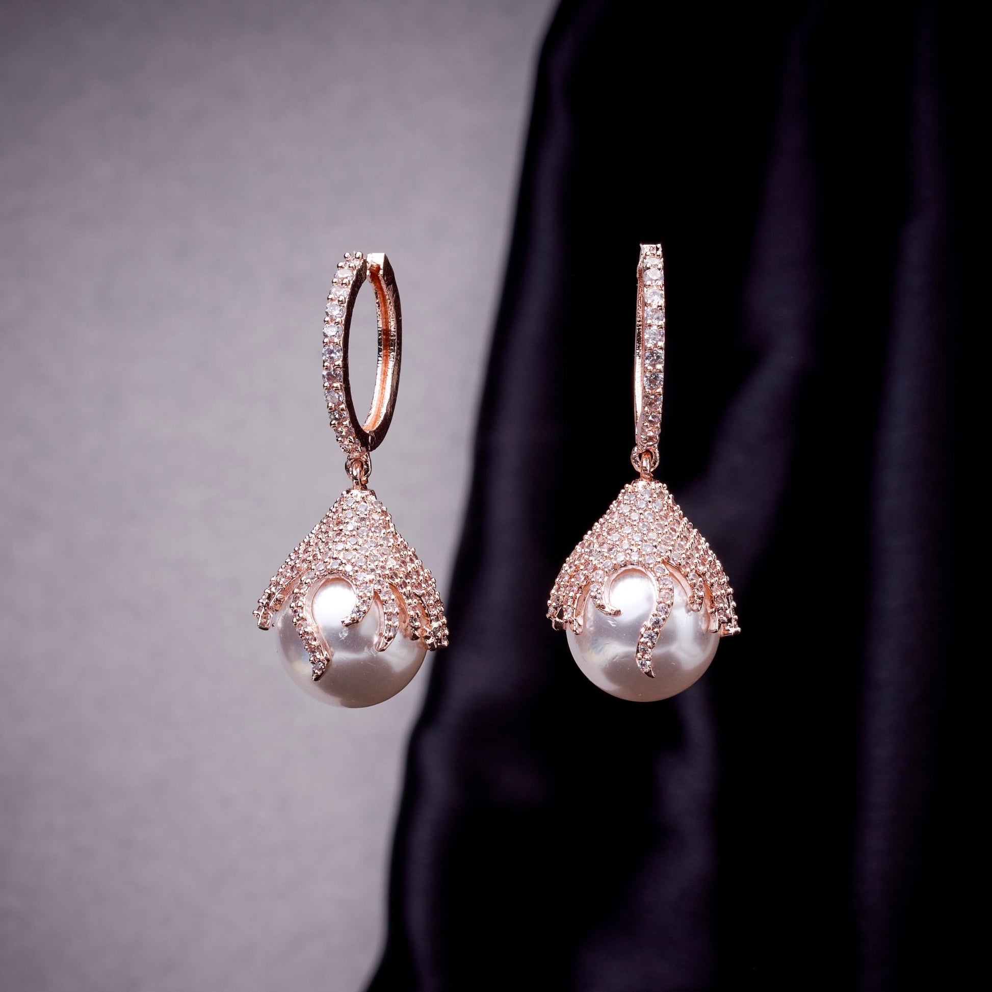 Opal Touch - Rose Gold Gleam Earrings - Earrings