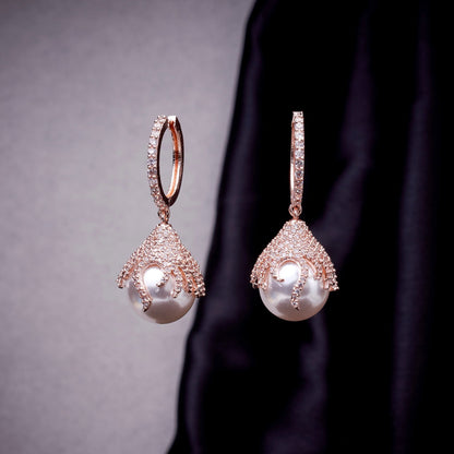 Opal Touch - Rose Gold Gleam Earrings - Earrings