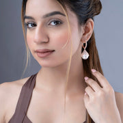 Rose Gold Gleam Earrings - Opal Touch