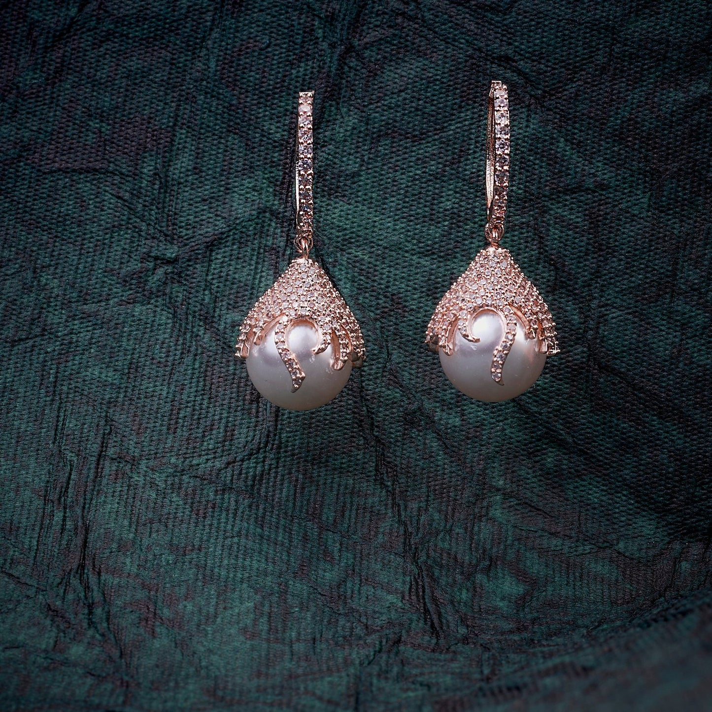 Opal Touch - Rose Gold Gleam Earrings - Earrings